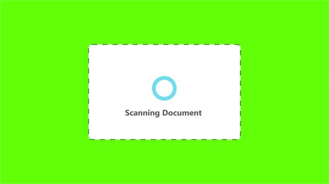 OCR Document Scanning and Data Extraction Animation Showing Automated Text Recognition, Digital Conversion and Intelligent Processing for AI Document Management Systems