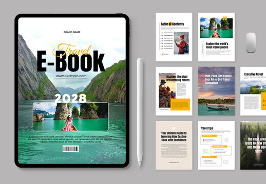 Travel Ebook Magazine Template