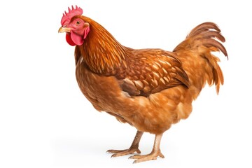 Fototapeta premium Brown chicken poultry animal bird.