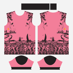 Ultimate Professional Sports T-Shirt Jersey Design &ndash; Modern Athletic Team Uniform Front View Vector Illustration