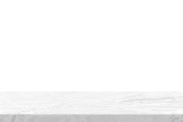 White Marble Table, Suitable for Product Presentation Backdrop, Display, and Mock up. (Transparent PNG File)