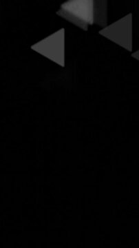 Motion graphics design animation rendering, floating glow basic shapes on black background. Suitable for mobile phone