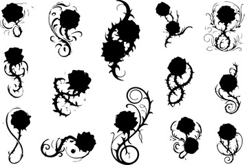 Mystical Floral Woman Tattoo Art Set