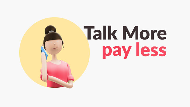 Explainer Girl Talking Phone Close Up - Using Smartphone and Website for Social Media, Apps and Online Communication