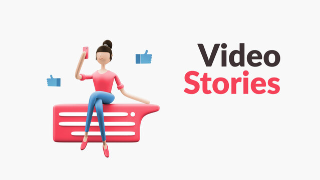 Explainer Girl Video Chat - Using Smartphone and Website for Social Media, Apps and Online Communication