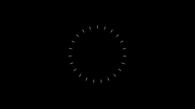 Modern firework circle blast animation with luminous glowing lines and ellipse burst effects, abstract geometric motion graphics element designed for celebrations intros on black screen background. 4k