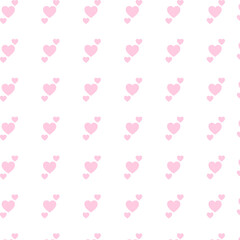 Soft Pink Heart Seamless Pattern Cute Valentine Love Background