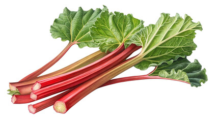 Poisonous Plants Rhubarb on transparent background