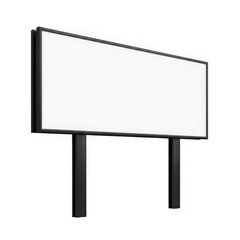 Obraz premium Blank billboard on white background for advertising purposes isolated on white background