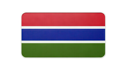 Fototapeta premium Flag of The Gambia with Rounded Corners