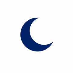 Minimalist Crescent Moon Icon for Ramadan and Islamic Design
