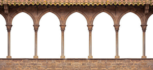 On the streets in Catalonia, public places. Elements of architectural decorations of buildings, doorways and arches, plaster moldings and patterns.  © Kozlik_mozlik