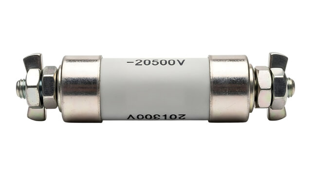 High voltage fuse with metal ends and ceramic body for electrical protection systems