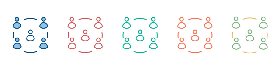 Fototapeta premium Stakeholder Icon Set Multiple Style Collection 