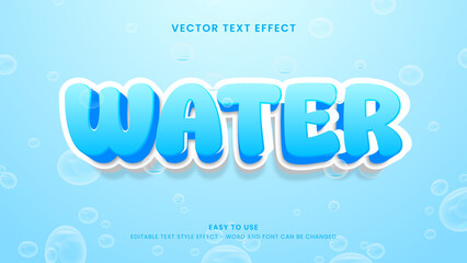 Fototapeta premium editable text effect water 3d style premium vector