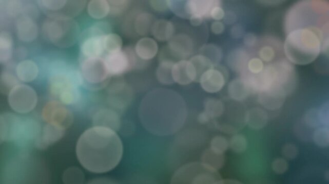 Abstract looping motion with dark blue background and flying bubble particle animated overlay with bokeh pink light seamless loop