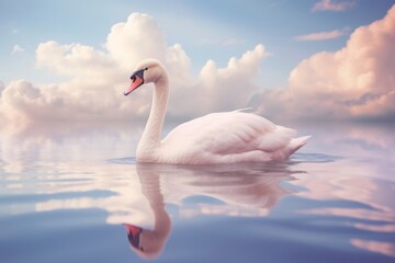 Obraz premium Animal cloud bird swan.