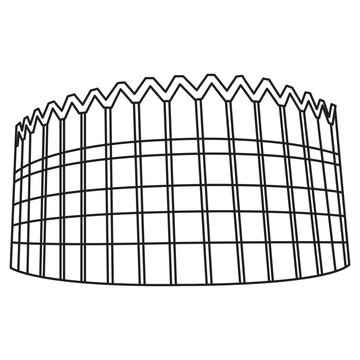 Rotunda building in Warsaw. Modernist architecture icon and city center landmark vector. Minimalist line art icon