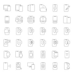 Obraz premium Complete line style icon bundle