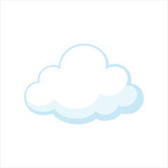 Obraz premium Fluffy Cloud illustration, Cute Summer Clipart, Cute Little Summer Art, summer Beach design