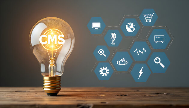 Content Management System CMS Platform for Website Administration, Digital Content Creation, Workflow and E-Commerce Integration