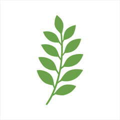 Obraz premium Leafy branch illustration, Cute Summer Clipart, Cute Little Summer Art, summer Beach design