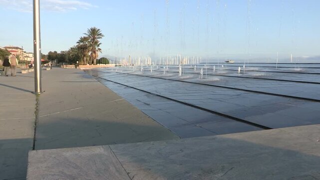 The fountains on the promenade in Chiavari