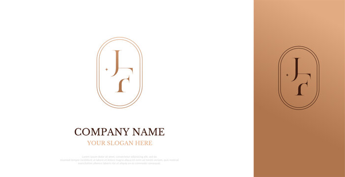 Initial JF Logo Design Elegant