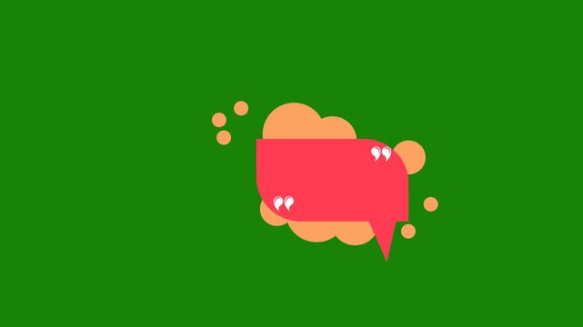 Chat bubble animation on a transparent background. Perfect for messaging, conversations, social media, and notification visuals.