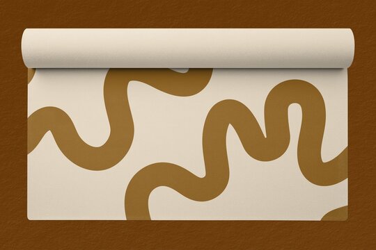 Squiggle printed roller blind