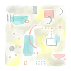 水彩の背景素材　幾何学模様