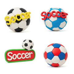 Soccer Ball Collection Featuring Colorful Designs.
