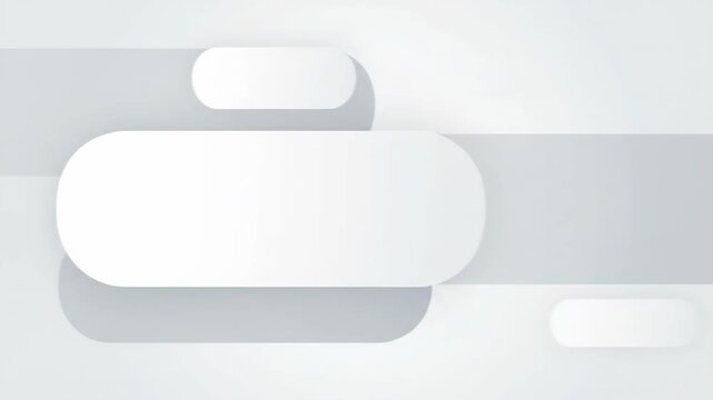Abstract white and gray background with rounded rectangles and subtle geometric patterns suggesting modern design and minimalist aesthetics