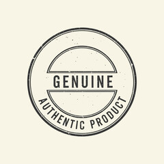 Obraz premium Genuine Authentic Product Stamp Logo Design.