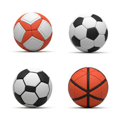 Soccer Balls Collection Featuring Various Variants.