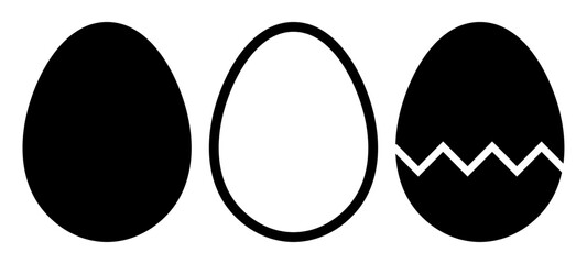 Egg icon set. Easter design eggs sign