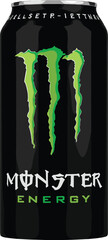 Monster Energy drink, black can, green claw logo, caffeine beverage, extreme sports branding, iconic packaging, bold design, isolated product © Md Shahedul