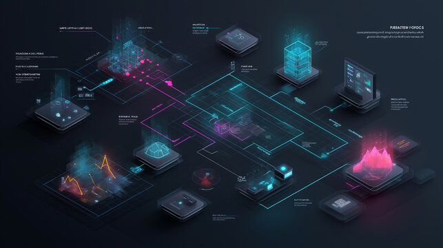 A complete representation of the AI lifecycle from data collection to deployment and continuous monitoring.