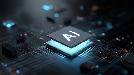 A visualization highlighting edge AI where machine learning runs directly on devices for real-time intelligence.