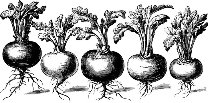 Vintage botanical engraving of root nodules and nitrogen fixation study