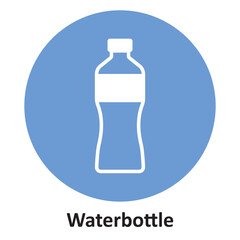Fototapeta premium WaterBottle Vector icon which can easily modify or edit