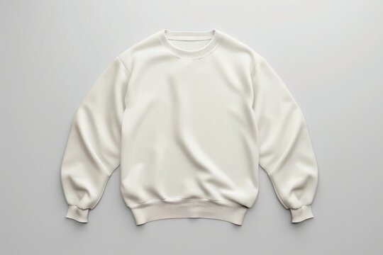 Blank plain whte sweater mockup sweatshirt clothing knitwear.