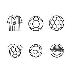 Obraz premium Soccer Ball and Jersey Icon Set.