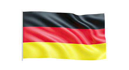 Obraz premium Waving German Flag on a Pole