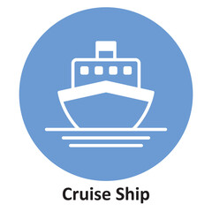 Cruise Ship Vector icon which can easily modify or edit