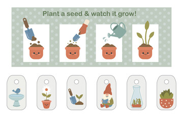 Seed Planting Steps Infographic and Gift Tags