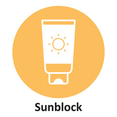 Sunblock Vector icon which can easily modify or edit