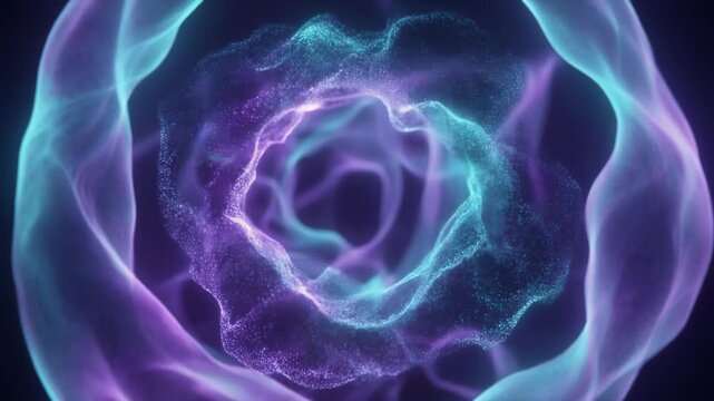 Abstract representation of autophagy process, vesicle closure visualized in a circular membrane