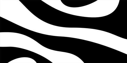 Abstract Black and White Wavy Lines Background Pattern