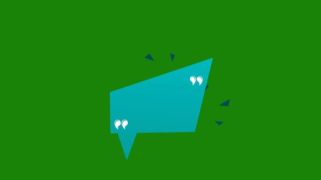 Chat bubble animation on a transparent background. Perfect for messaging, conversations, social media, and notification visuals.
